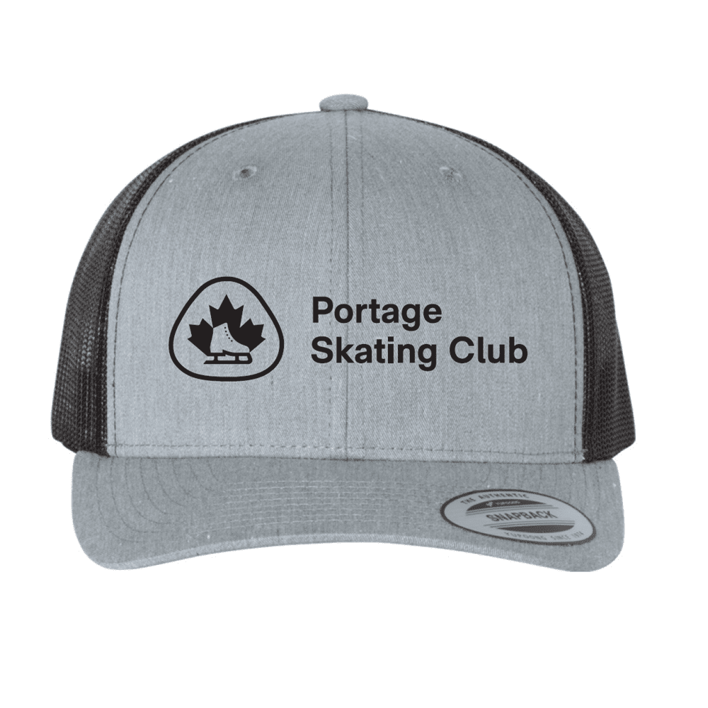 6606 Yupoong Adult Retro Trucker Cap - Heather Grey/Black