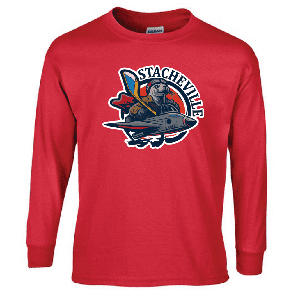 G240 Gildan Ultra Cotton Long Sleeve T-Shirt - Red